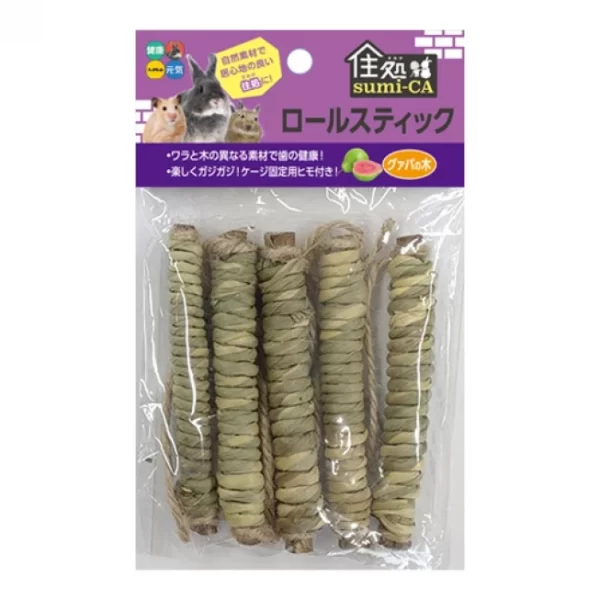 HI PET HP 自然家居 芒果木捲棒/芭樂木捲棒兔子磨牙 兔子啃木 兔子磨牙棒 兔子草球 兔子玩具 小寵磨牙：圖片 4